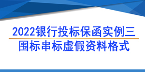 投標(biāo)保函,圍標(biāo)串標(biāo)虛假資料