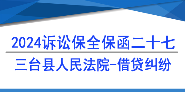 三臺縣人民法院,訴訟保全,財產(chǎn)保全