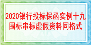 圍標(biāo)串標(biāo)虛假資料,投標(biāo)保函